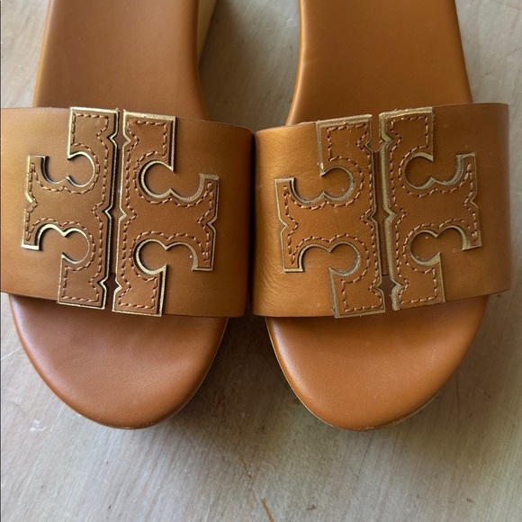 Tory Burch Ines Double Leather Wedge Size 8 - Picture 9 of 9
